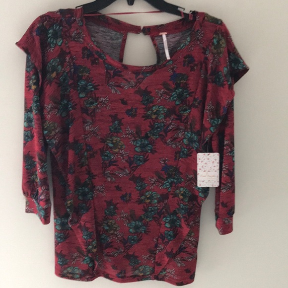 Free People Red Dock Street Shirt - Picture 3 of 5